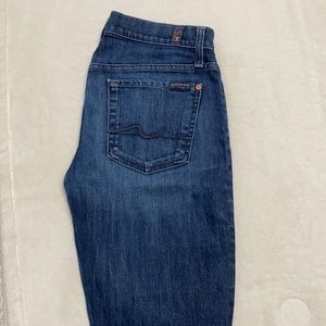 7 for all mankind blue skinny jeans size 27